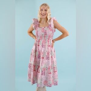 AUREUM./FLORAL.COTTON.MIDI.DRESS